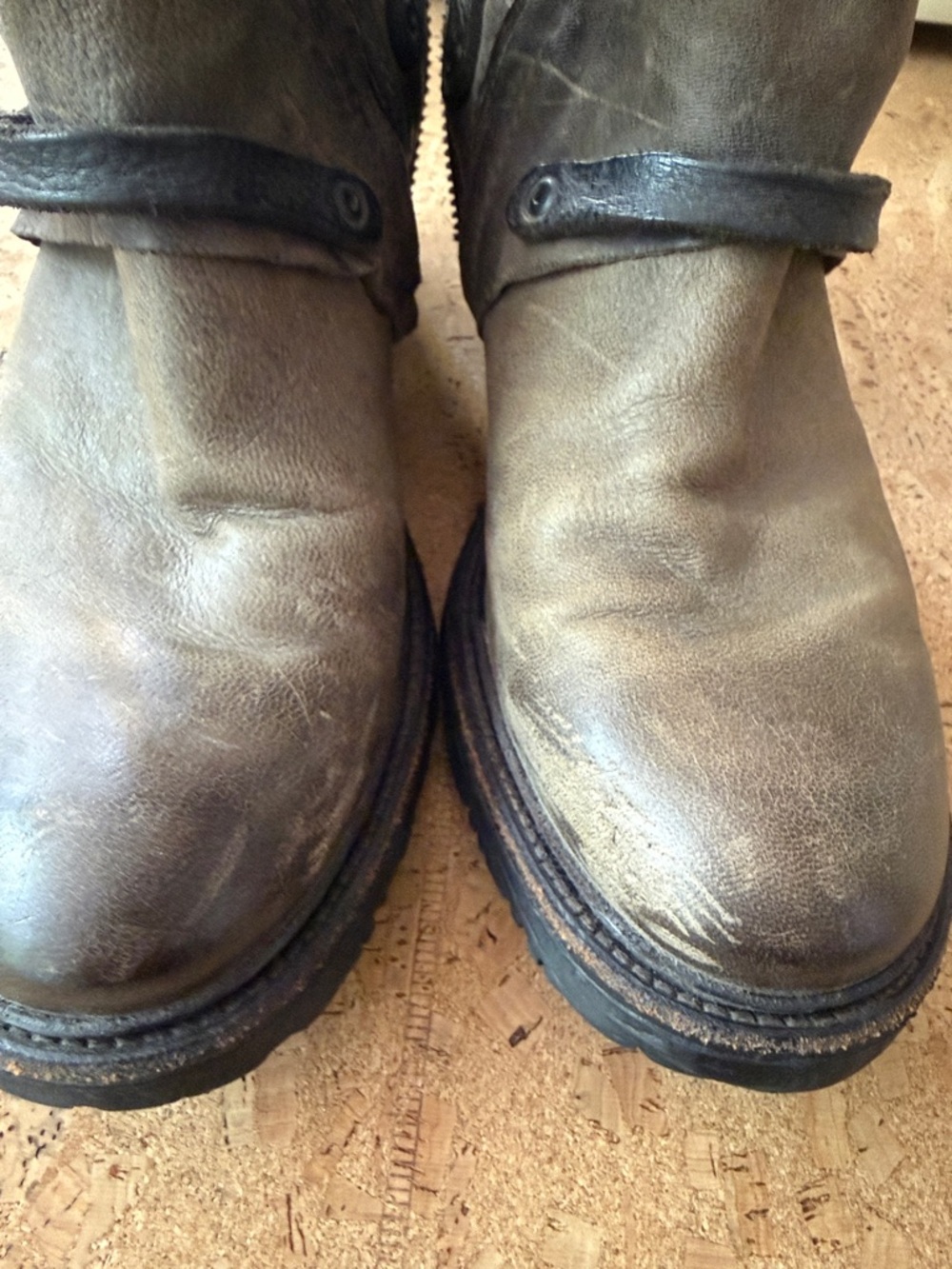 A.S.98 Cayden boots in Smoke+Nero Size 38 8 Distressed Leather Ankle Boots - Picture 8 of 12